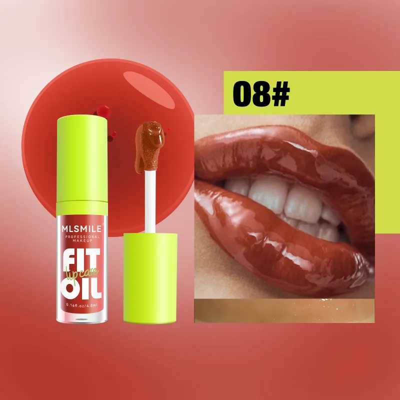 Glossy Lip Care Oil 8 dostupných odstínů Hydratuje a zjemňuje rty Vytváří kypré orosené rty Pohodlné celodenní nošení — image 13