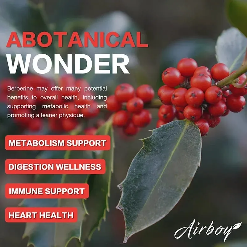 Berberine Capsules - Supports Cardiovascular Health Immune Function Metabolism and Healthy Weight Management — image 3