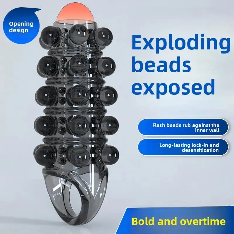 4 Types Penis Enlargement Sleeve Penis Extender Erection Cock Ring Delay Ejaculation Sex Toys for Men Adult Sex Game — image 3