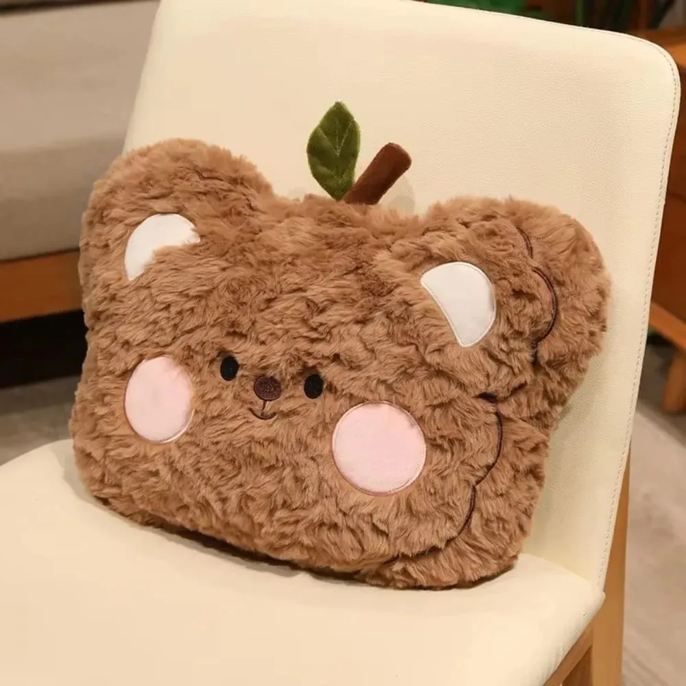 Seat Companion Lembut Kerinting Fluff Bear Bantal Blush Pipi Kusyen Sofa Comel Bantal Boneka Haiwan Comel Hiasan Rumah — image 6