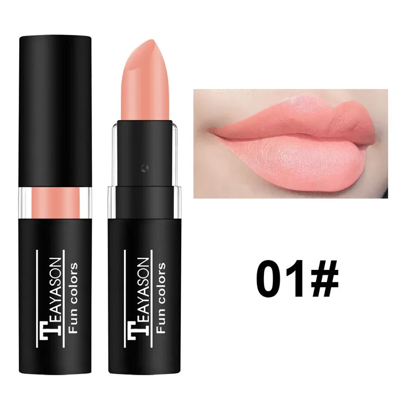 Matte Lipsticks 12 Colors Waterproof Long Lasting Lip Stain Non-stick Cup Sexy Red Black Lipstick Pigment Lip Cosmetics — image 8