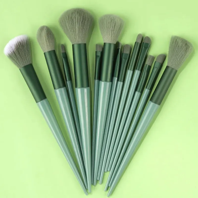 Makeup Brushes Set 13Pcs Premium Synthetic Brush Foundation Powder Blending Concealer Eyeshadow Blush Cosmetics Brushes Travel