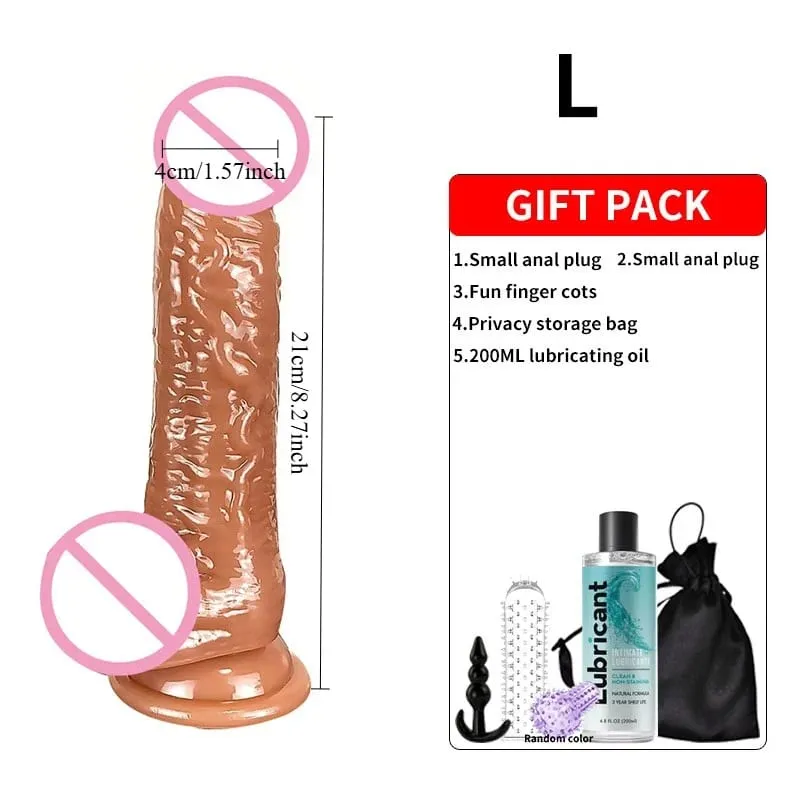 Dildo Lembut yang realistik dengan Cawan Sedutan Kuat Melancap Mainan Seks Dildo G-spot Besar Sesuai untuk Wanita dan Pasangan Perangsang Dubur Faraj Dewasa Mainan Seks Dewasa untuk Wanita Dildo Erotik Palam Dubur Zakar Lelaki Lelaki Zakar Permainan Dewasa Permulaan Dil Dubur