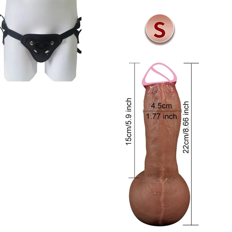 3 Sizes Soft Skin Feel Realistic Thick Dildo Adult Masturbation Silicone Dick Big Penis Anal Plug 18+ Sex Toy for Men Women Gay