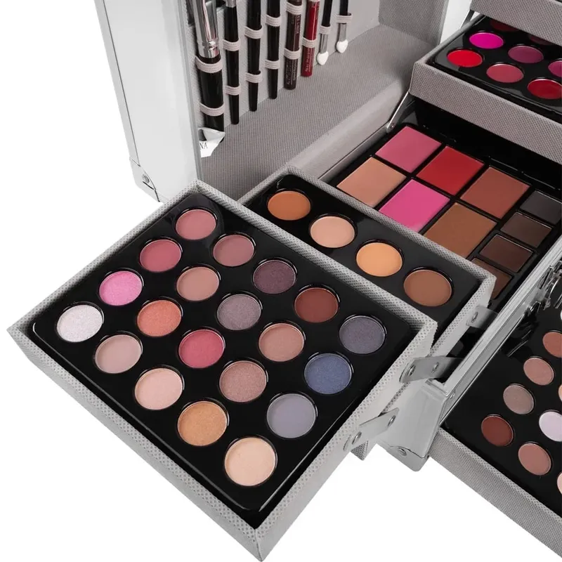 Women's All-in-One Makeup Gift Set - Face Powder Eyeshadow Palette Lipstick Makeup Brushes Highlighter Bronzer Full Kit — image 4