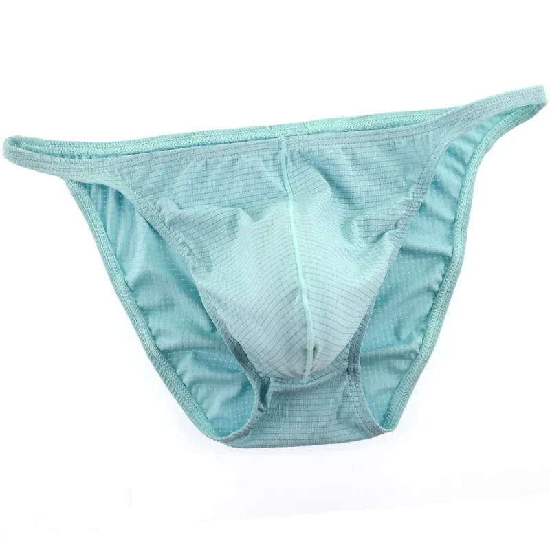 Slip de Bikini pour hommes, sous-vêtements Sexy, culotte Gay confortable, pochette pour pénis, Slip Hombre Cuecas, sous-vêtement masculin en maille de Nylon QuickDryHT116 — image 3