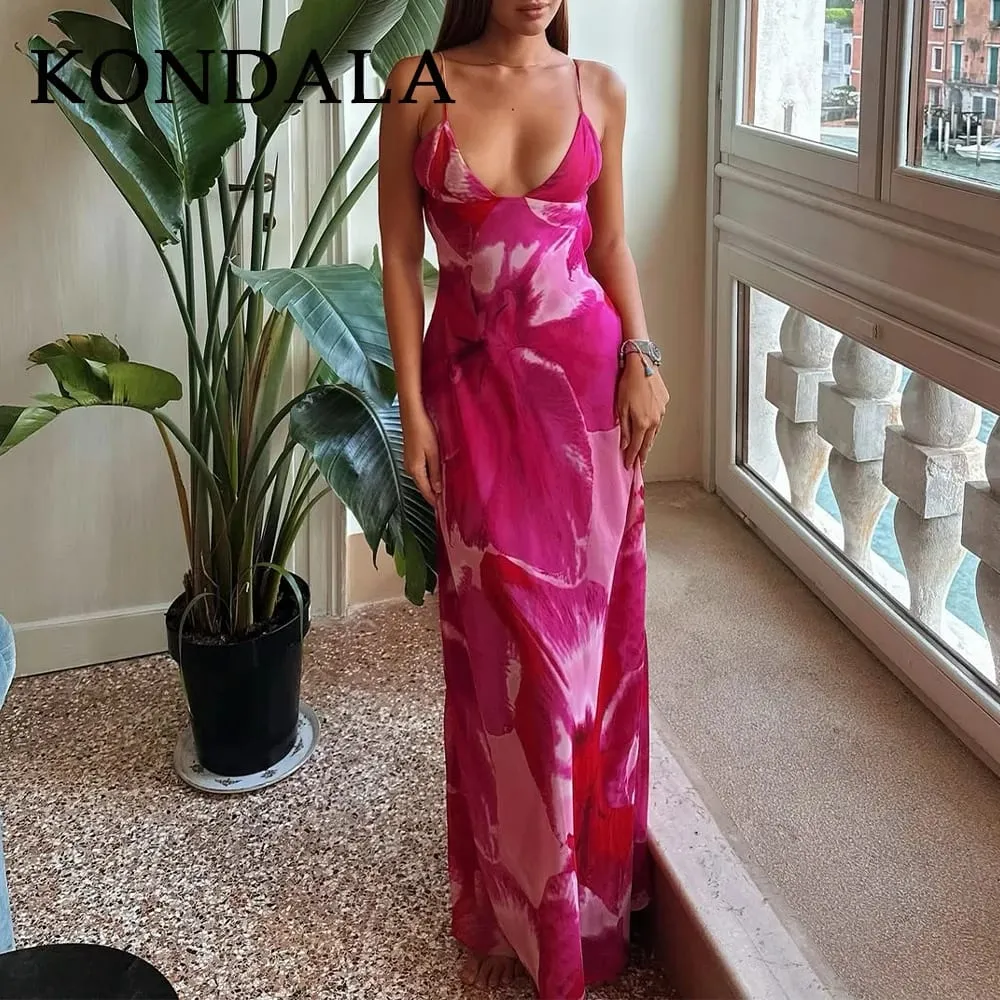 2026 Spring Summer Chiffon Boho Women Cami Dresses Fashion Strapless Sleeveless Print Zipper Chic Ladies Cami Dresses — image 3