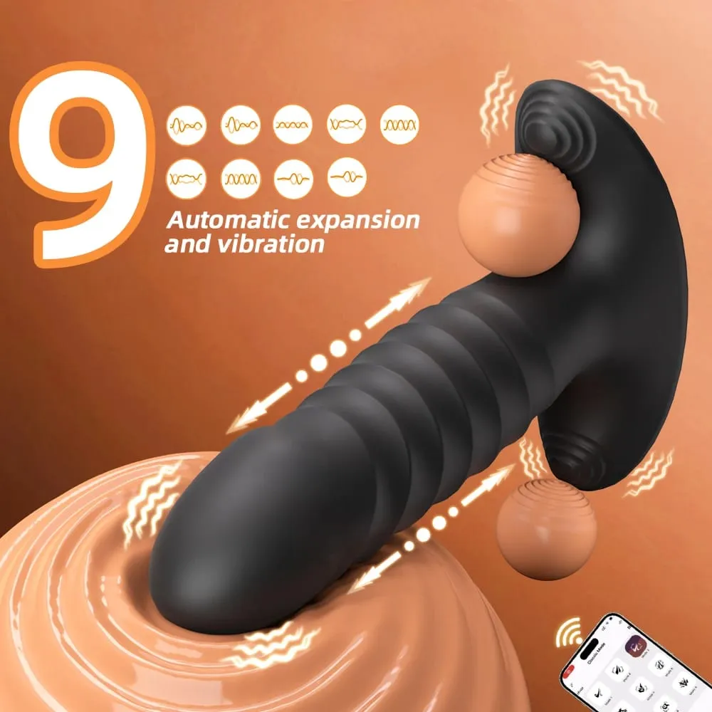 APP Control Male Thrusting Prostate Massager Vibrator for Men Gay Anal Plug Telescopic Butt Plug Female Sex Toy for Adult — image 4