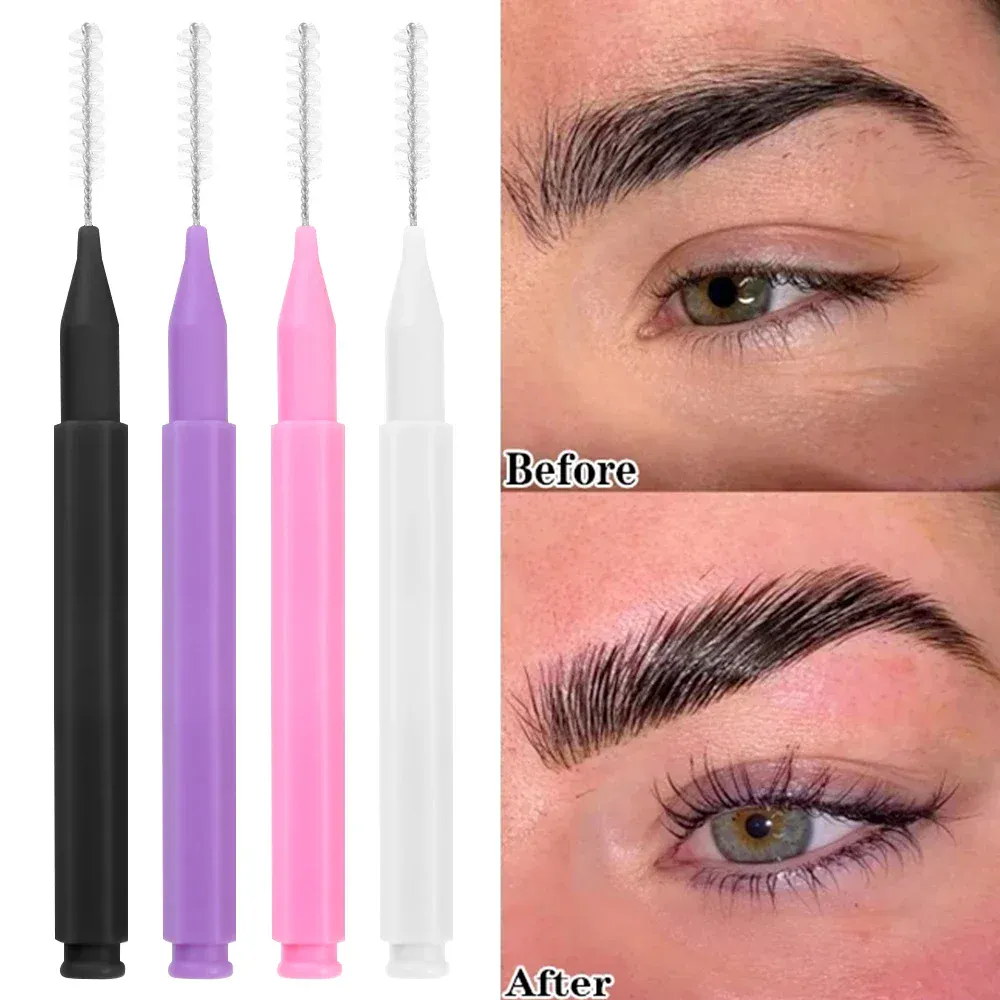 Disposable Mini Eyebrow Brush 50pcs Portable Eyelash Brow Lifting Brushes Applicators Eyelash Comb Lash Extension Beauty Brush — image 4