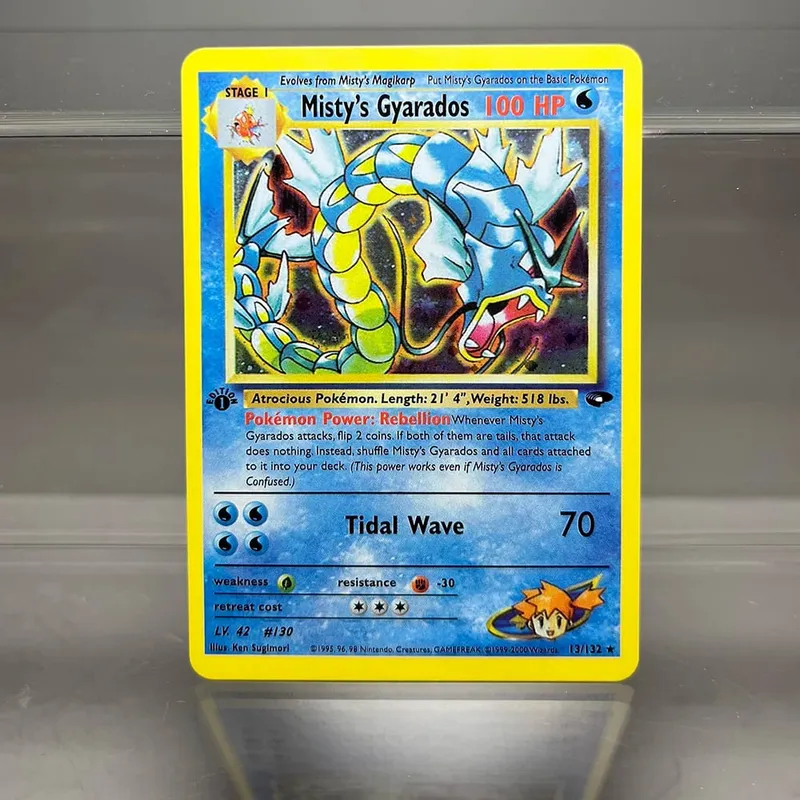 PKM Cards 1st Edition Gym Challenge 1996 Base Set Single Foil Cards Mewtwo Gengar Raichu Game Collection Cards PTCG Proxy Cards