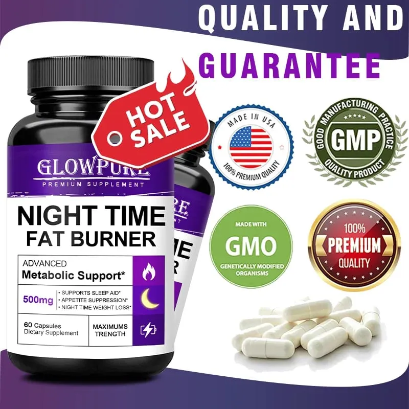 Steigern Sie den Stoffwechsel und unterdrücken Sie den Appetit mit Night Time Fat Burner – Kapseln zur gesunden Gewichtskontrolle zur Gewichtsreduktion — image 1