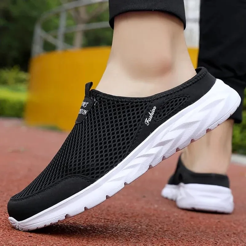 Hot Sale Men Half Slipper High Quality New Design Mesh Shoes Breathable Outdoor Sandals Comfortable Couples Walking Shoes — image 2