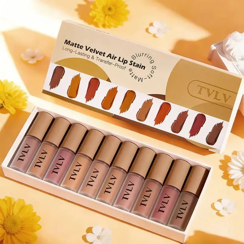 10 Pieces/Set Lip Gloss Velvet Lipstick: Waterproof and Long-Lasting Lip Gloss Women's Moisturizing Set Valentine's Day Gift — image 6