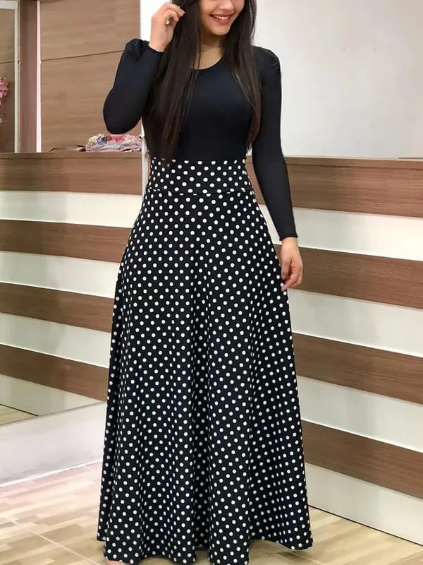 2024 European and American style flower print color matching short sleeved dress for women's large swing skirt — image 20