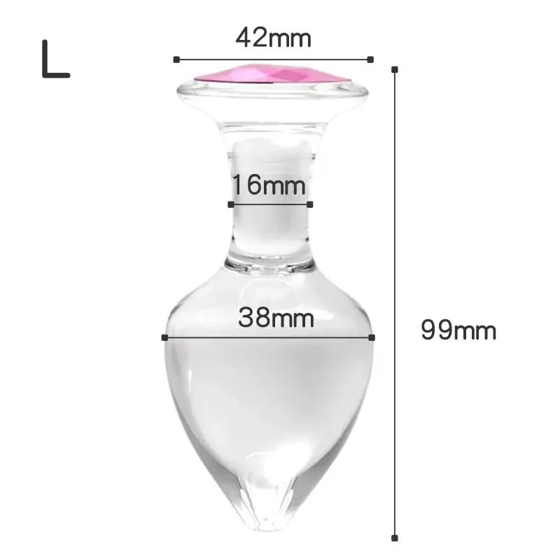Crystal Glass Transparent Anal Plug Pink Diamond Butt Plug Sexy Toys For Men Women Insert Buttplug Dildo Bdsm Analplug Sex Shop — image 9