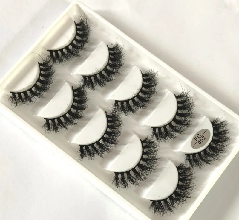 5Pairs Handmade Mink Lashes Short False Eyelashes Dense Natural Long Messy Eye Lashes Reusable Stage Makeup Eyelashes — image 18