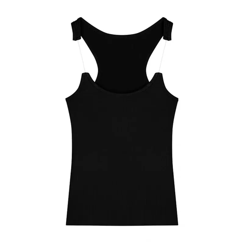 Women Ypro Ribbed Invisible Strap Tank Top Camis Tee — image 1
