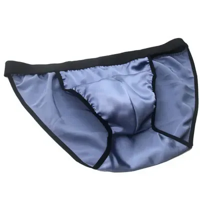 100% Mulberry Silk Men Briefs Bikini Design T-Shaped Panties Half T-Back