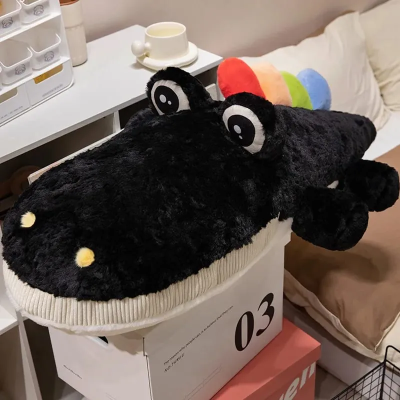 55/75cm Cute Lying Crocodile Plush Pillow Prone Posture Alligator Stuffed Cushion Sofa Bed Nap Plush Toy Home Decor Gift — image 5