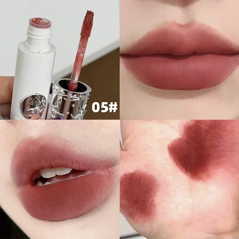 Matte Nude Liquid Lipstick Moisturizing Lipgloss Lasting Lip Mud Soft Silky Lip Stain Natural Makeup 6 Colors Lip Stain