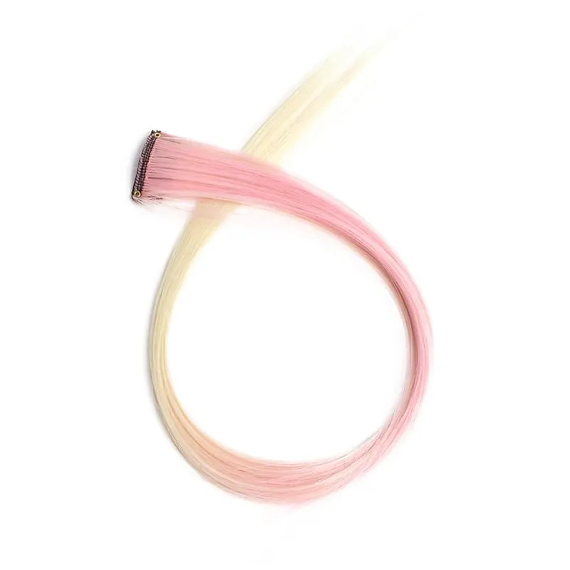 22Inch Synthetic Long Straight Clip In Hair Extensions High Temperature Hairpieces Rainbow Colors Hair Accessories for Women — image 31