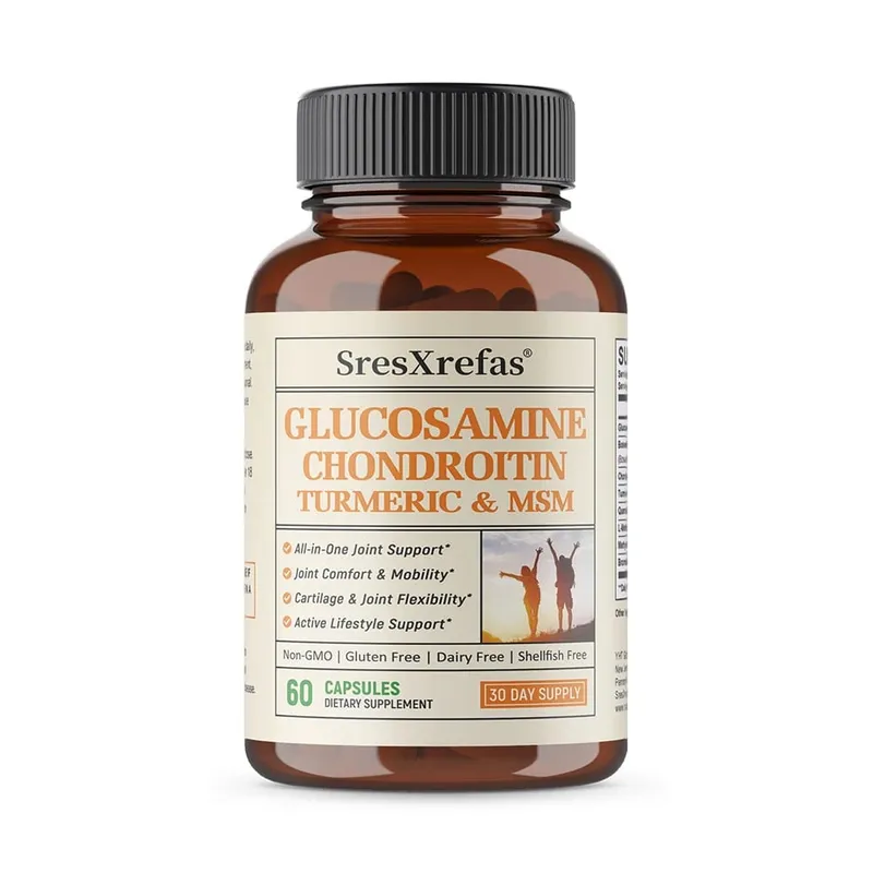 Glucosamine Chondroitin MSM Turmeric Capsules Supports Hips Knees Joint Bone Cartilage Health & Mobility Flexibility — image 8