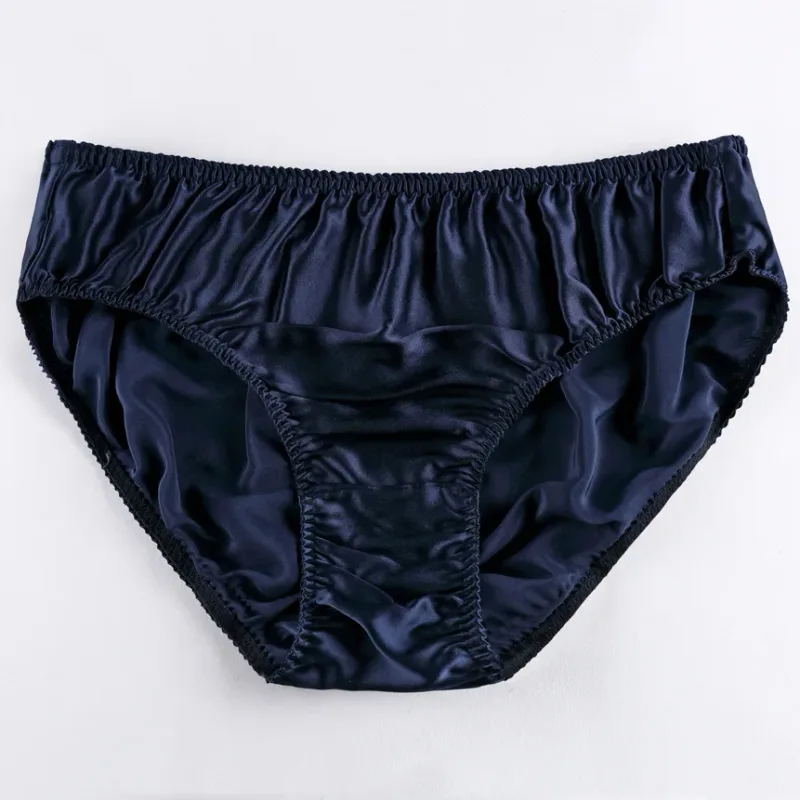 Pure Silk Mens Wrinkle Briefs Breathable Male Panties 100% Mulberry Silk Trigonometric Underwear Plus Size Men Boxers Summer — image 10