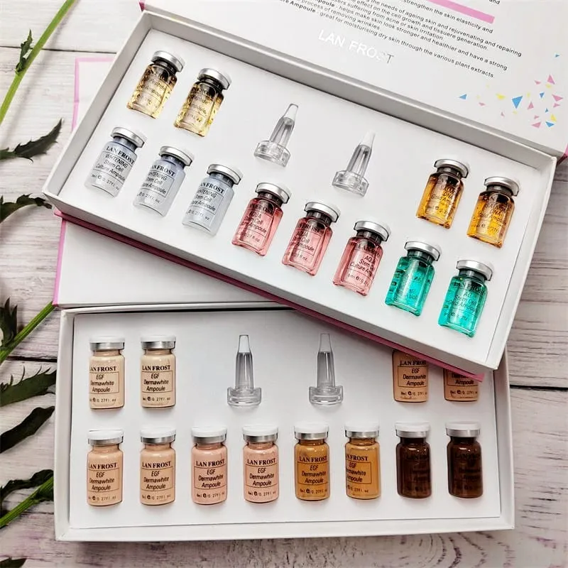 12pcs LAN FROST BB Cream Beginner Starter Kit 8ml Niacinamide Foundation Facial Skin Whitening Brightening CC Cream