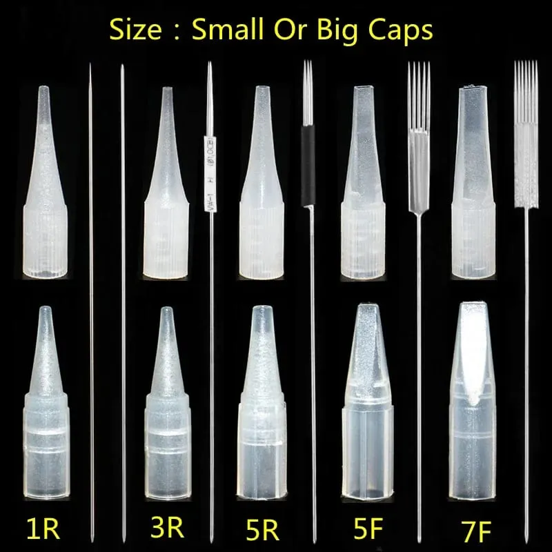 100Pcs Microblading Tattoo Needle Tips Nozzle Caps for Eyebrow Lip Eyeline Permanent Makeup Tattoo Machine Gun — image 3