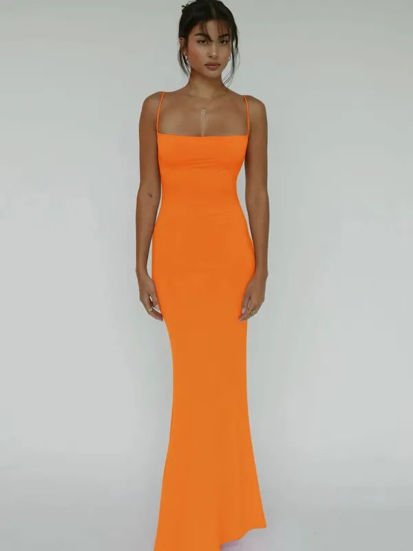 Hugcitar Summer Solid Sleeveless Backless Elegant Sexy Bodycon Y2K Maxi Prom Dress Women Clothes Birthday Party Casual Y2K — image 21