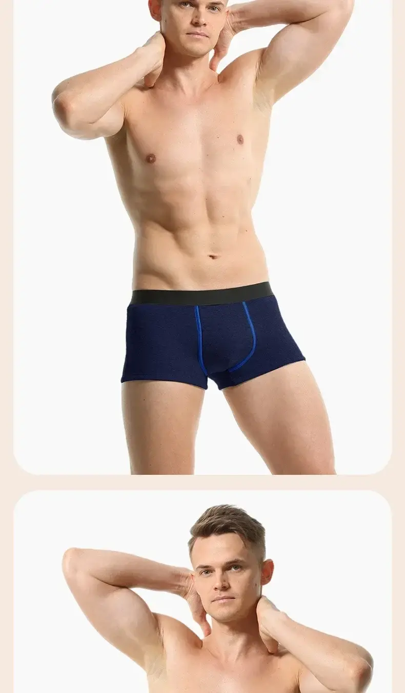 Men's thermal underwear with fleece and thickened pants, autumn and winter cold-proof shorts, sporty straight-leg underpants — image 11