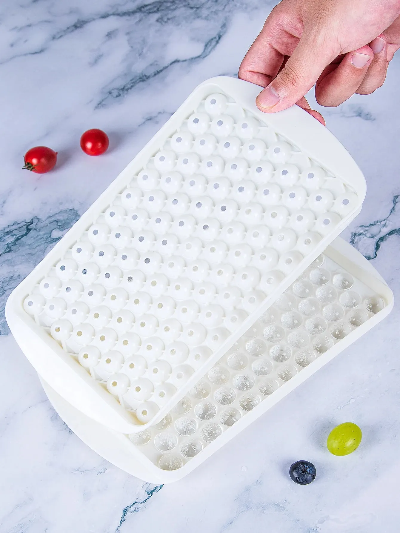 Mini Ice Cube Tray 104 Holes Round Ice Ball Mold Tiny Crushed for Chilling Bar Cocktail Whiskey Drink Coffee Juice Kitchen Tool — image 13