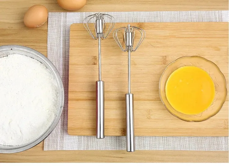 Household Semi-Automatic Rotating Egg Beater Stainless Steel Turning Cream Utensils Whisk Manual Mixer Kitchen Egg Tool — image 8