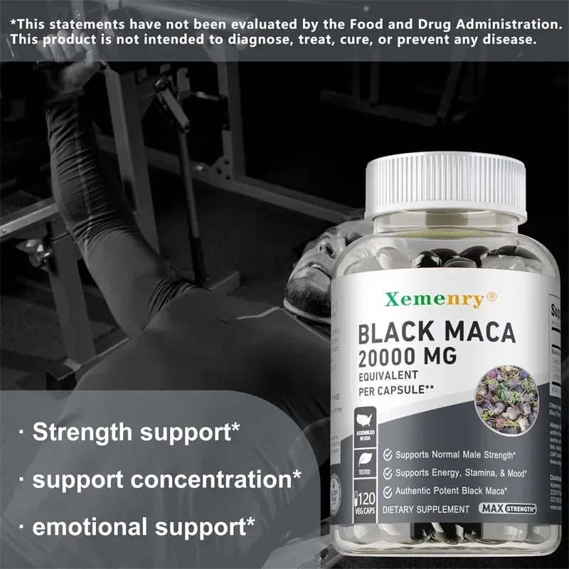 Black Maca Root Supplement - Improves Strength Endurance and Mood Enhances Performance and Boosts Energy — image 4