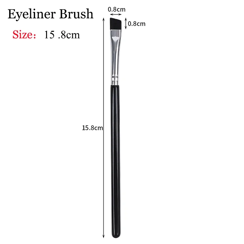 Profesjonalne pędzle do eyelinera w brwiach miękkie kątowe ostrze cienkie płaskie konturowanie brwi eyeliner pędzel do makijażu kobiety narzędzia do makijażu oczu — image 22