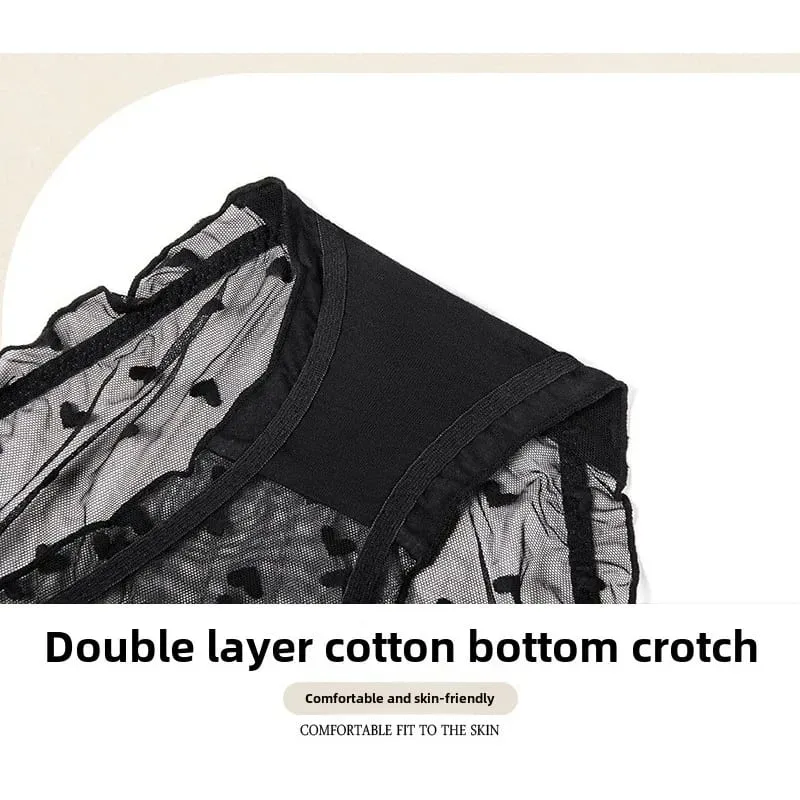 Thin Soft Underwire Anti-sagging Large Breasts Show Small Text Bra Set Fat Mm Large Size D Cup Lace Sexy Underwear Women