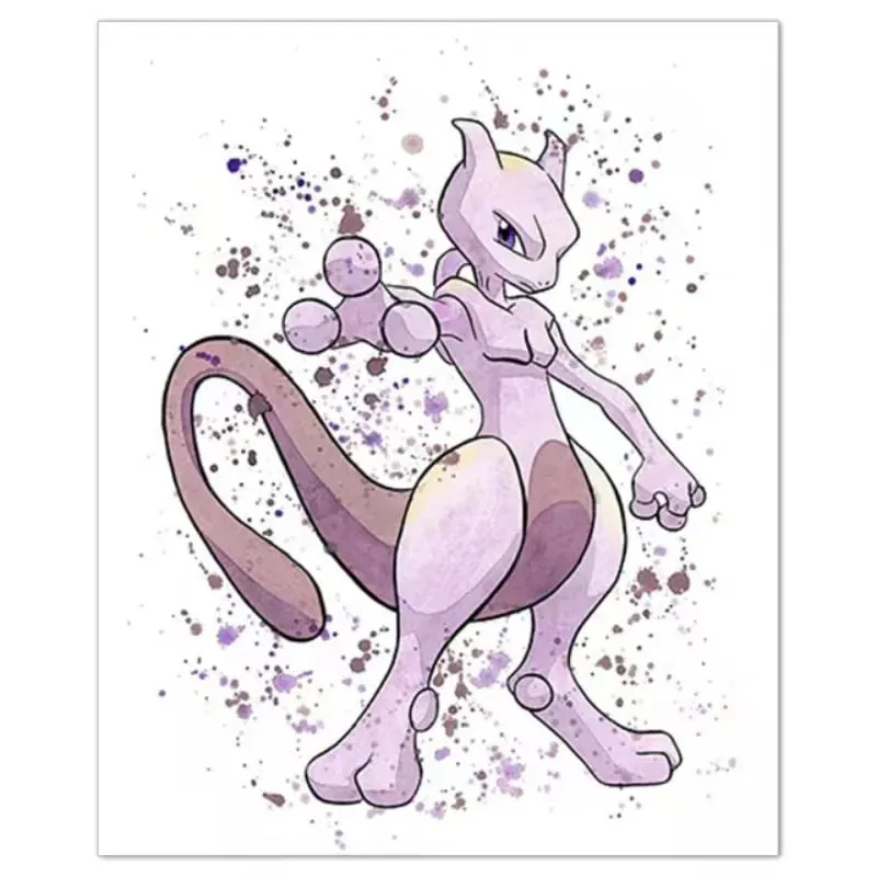 Anime Pokemon Canvas Painting Bulbasaur Charmander Squirtle Poster and Print Watercolor Wall Art Picture Home Decor Kids Gifts — image 4