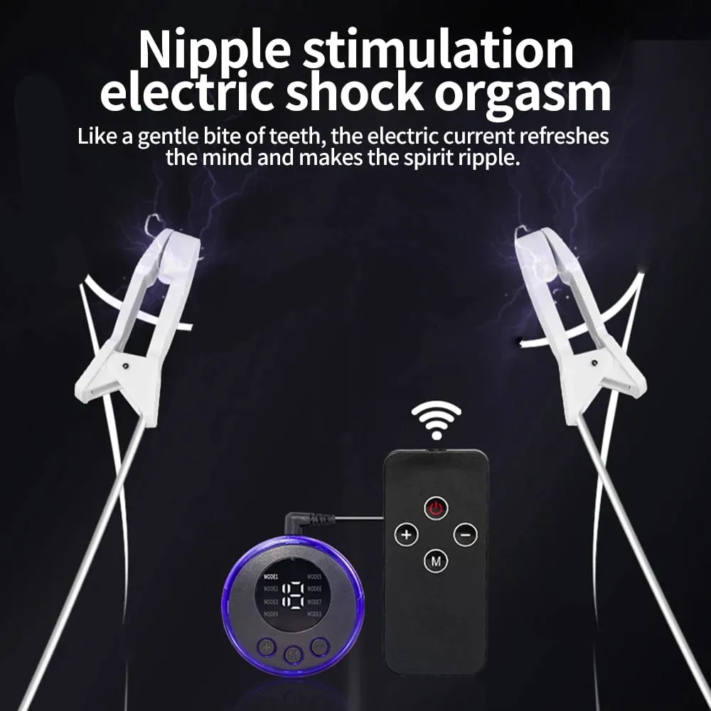 Electric Shock Anal Beads Dildo Vibrator Electro Pulse Nipple Shcok Stimulator Massager Nipple Clip Adult Sex Toys For Women Men — image 2