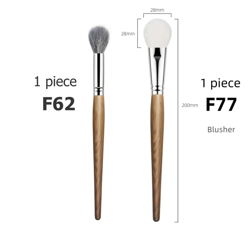 Small Contour Brush Bronzer Blush Soft Fluffy Natural Goat Hair Face Makeup Brushes Kit — image 10