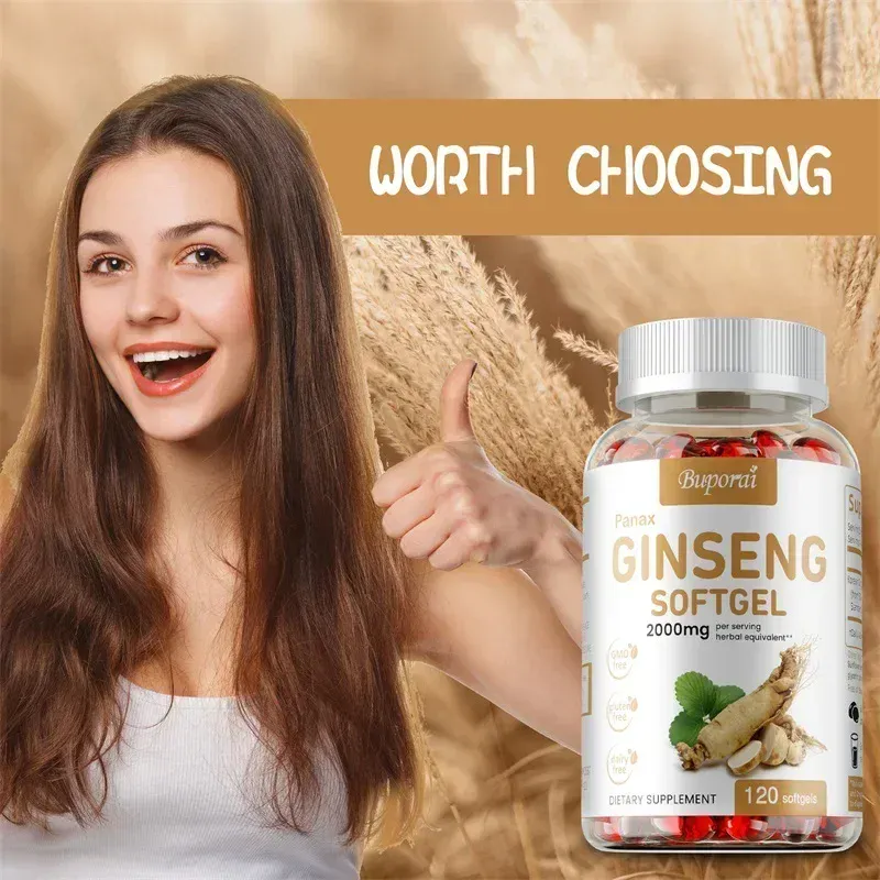 Red Panax Ginseng Capsules - for Immunity Energy Fatigue and Stress Relief and Mental Focus — image 5