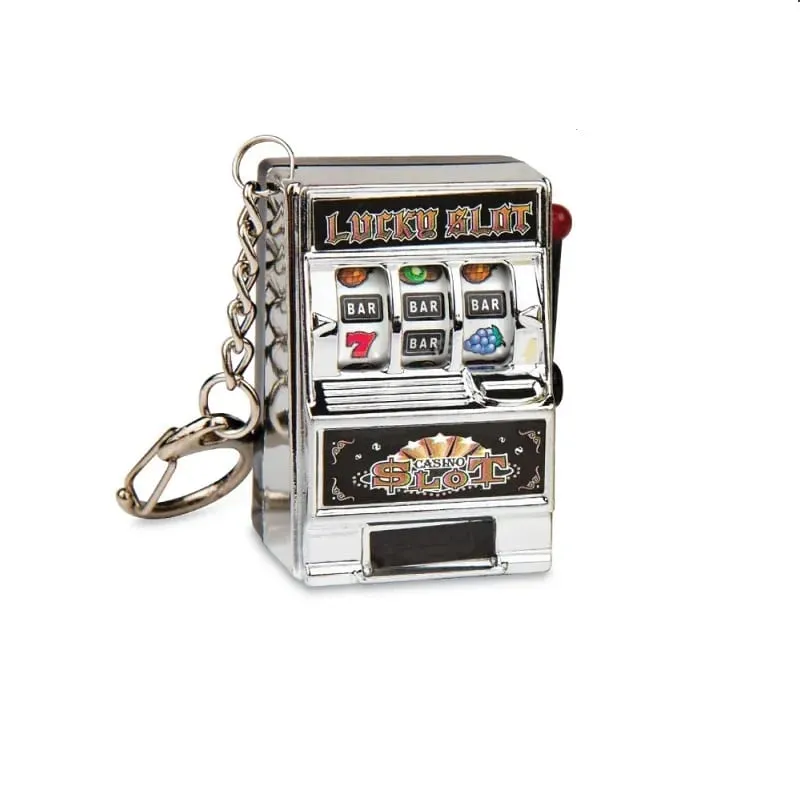 Funny Mini Slot Machine Keychain Luck Fruit Slot Gaming Machine Toy Keyring Lotto Game Bingo For Kid Cool Bag Pendant Charm Gift — image 6