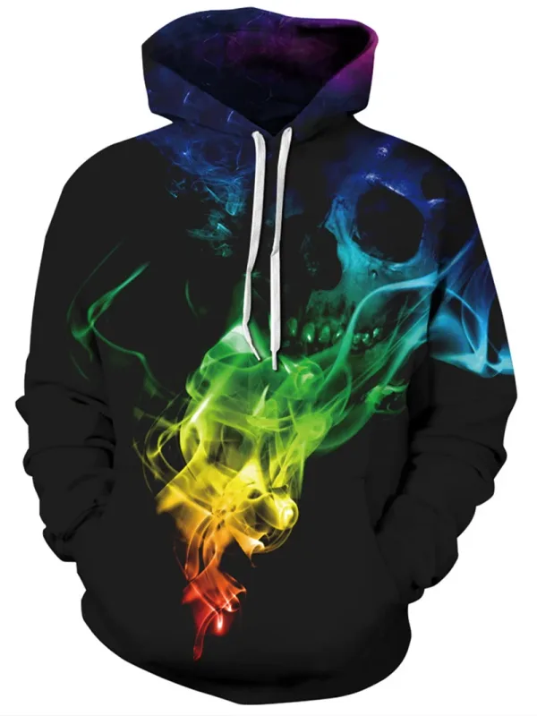 Herenhoodies Dierenkatprint 3D Patternv Herfstpullover met capuchon en zak met capuchon Streetwear Los comfortabel — image 1