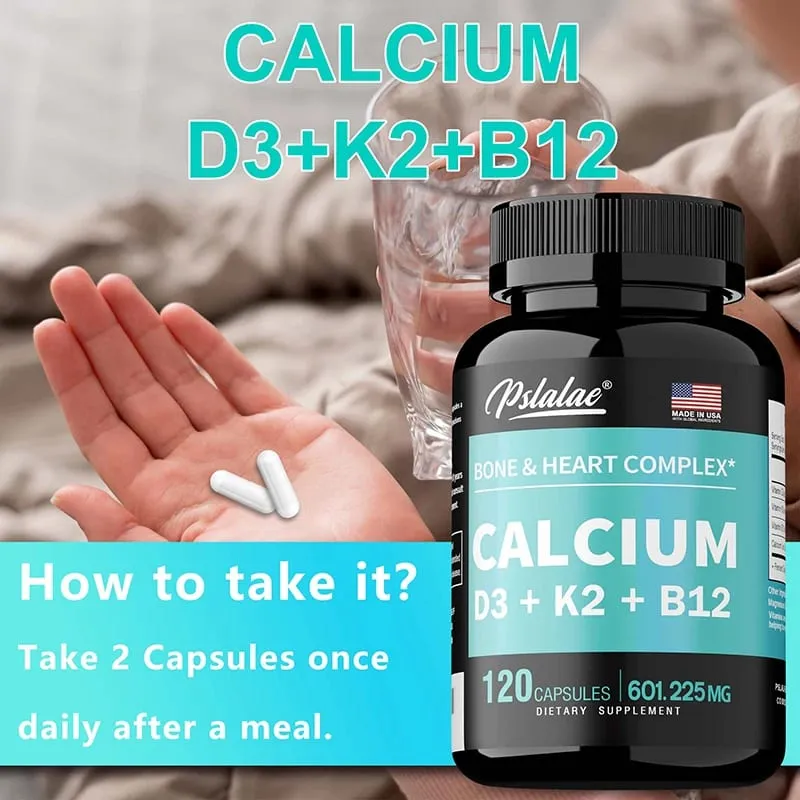 Calcium Supplement with Vitamin D3 K2 B12 - Supports Bone Health Relieves Bloating Immune System Improves Absorption — image 5