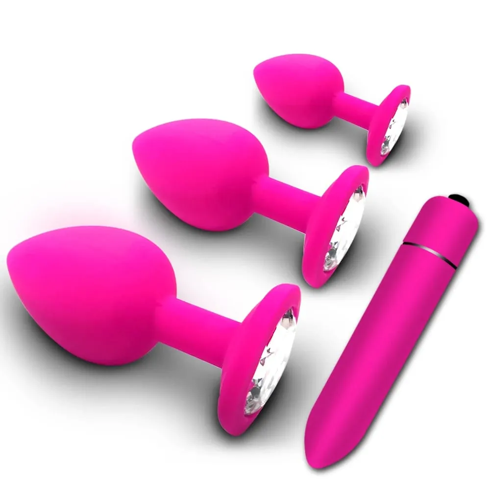 4pcs Soft Silicone Anal Plug Mini Erotic Butt Plug for Anal Toy Beginner Prostate Massager Sex Toy for Men Women Gay Couples — image 1