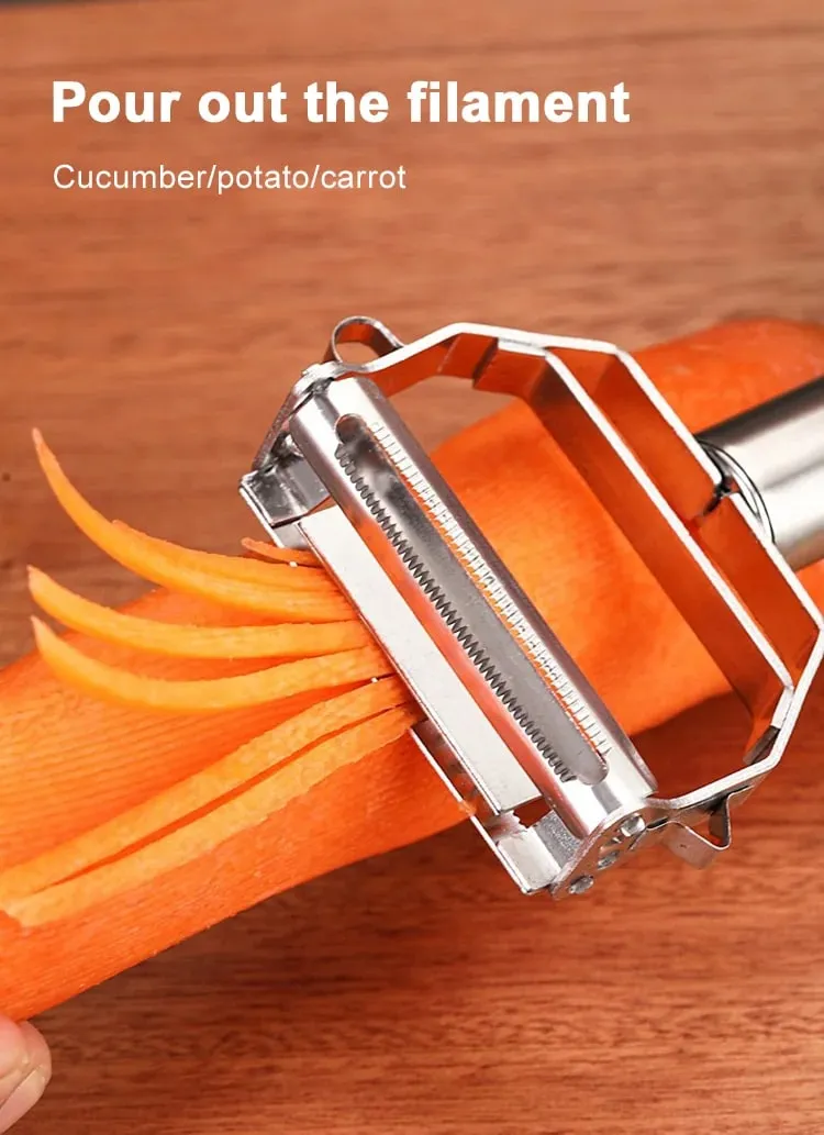 2/4 In 1 Rotary Peeler Multiple-Function Vegetable Fruit Potato Peeler Stainless Steel Peeler Home Kitchen Article Durable — image 7