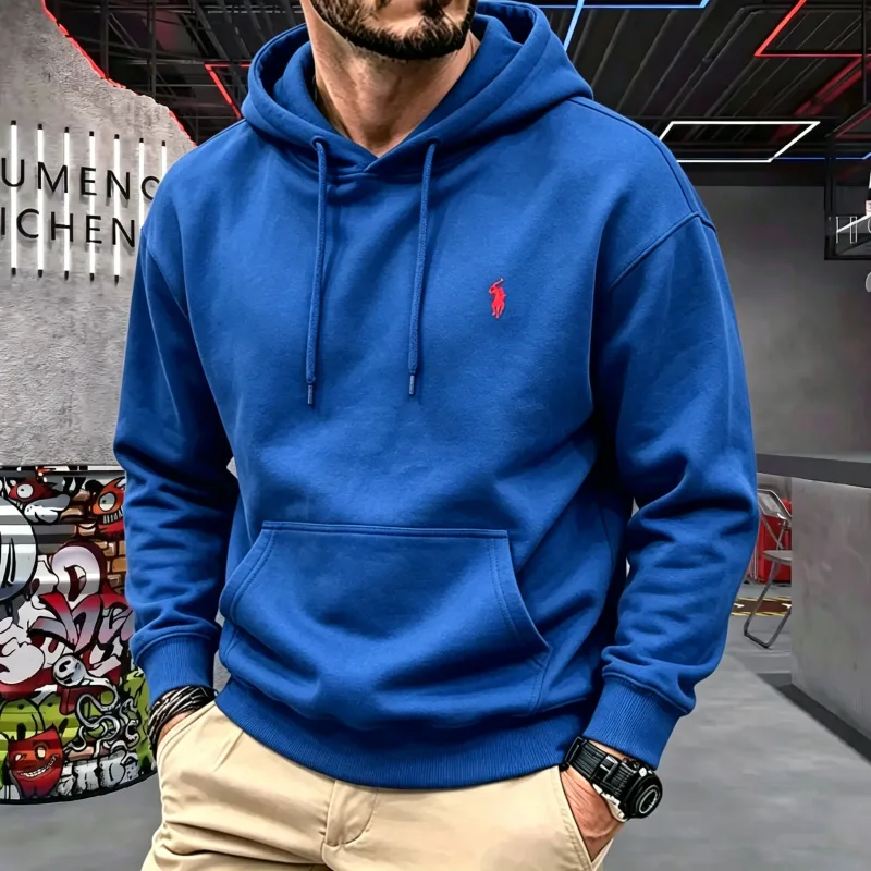 Áo Trùm Đầu Nam Cao Cấp Dài Tay Thu Đông 2026 Thời Trang Sang Trọng Thêu Ngựa Golf Top Áo hoodie Nam Quần Áo