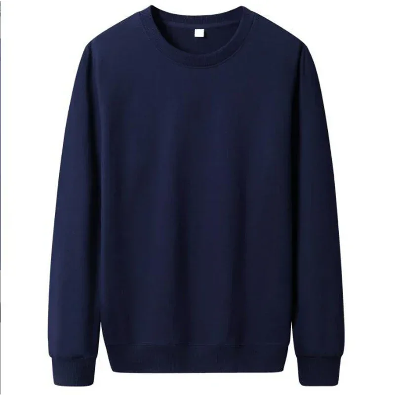 Hoodie Warna Solid Tipis Modis Pria Ideal untuk Pakaian Jalanan Pullover Kasual Musim Gugur
