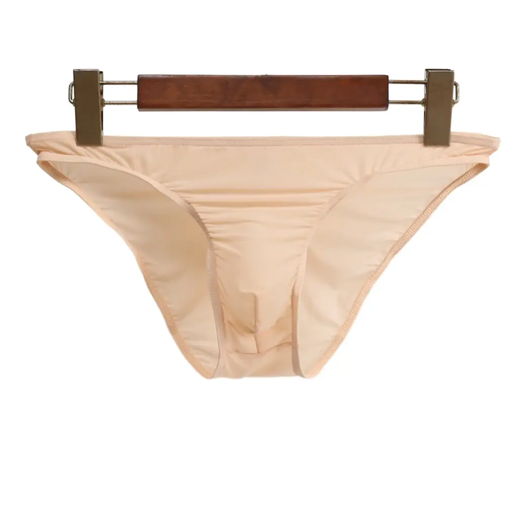 Sexy Men Bulge Pouch Briefs Underpants Panties Bikini Solid Color Transparent Briefs Underwear Pump Man Glossy Panties — image 5