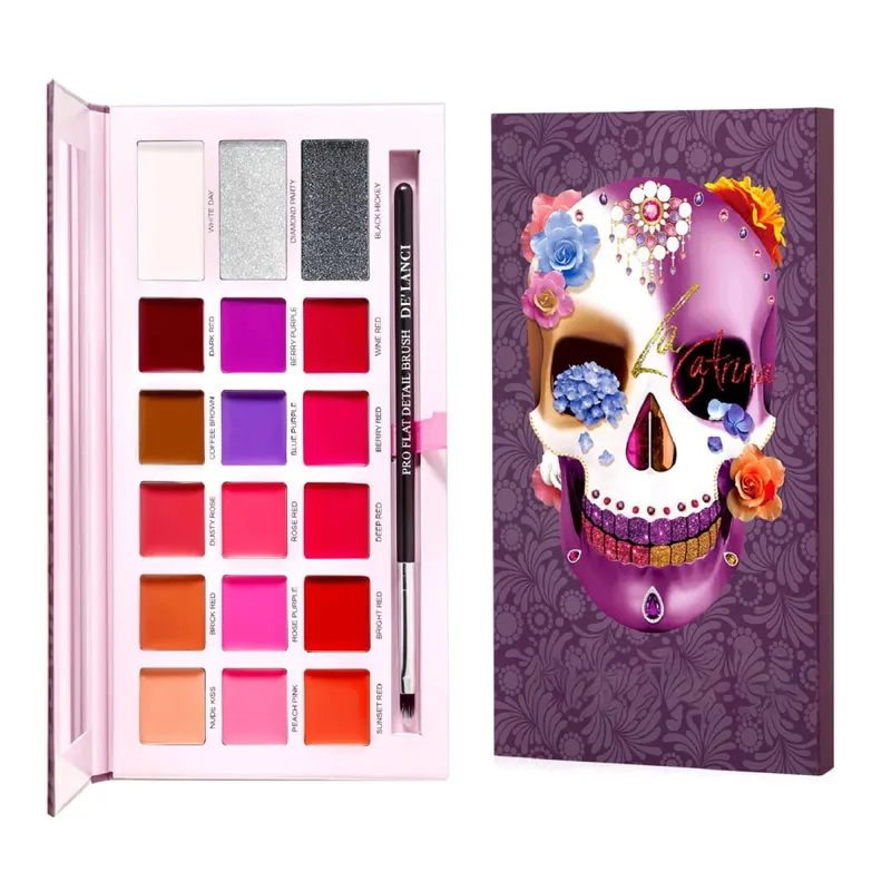 1PCS Multicolor Blusher&Eyeshadow&Bronzer&Lipstick Palette Mutil-Use Makeup Palette for Halloween Festival Party Make Up — image 8