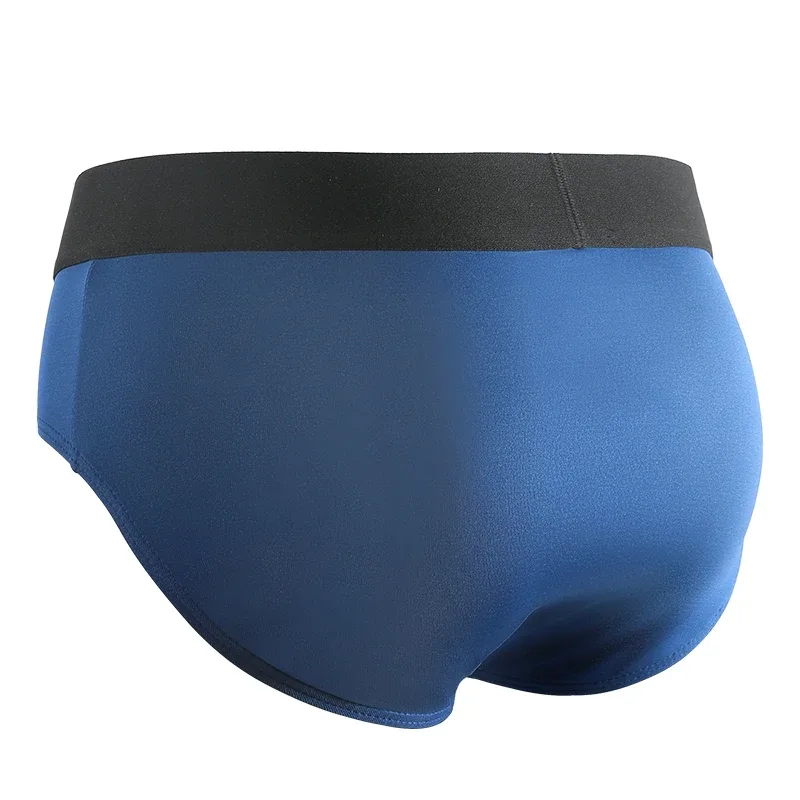Men's underwear triangle shorts ice silk fashion breathable sexy thin U convex bottom pants youth low waist triangle shorts head
